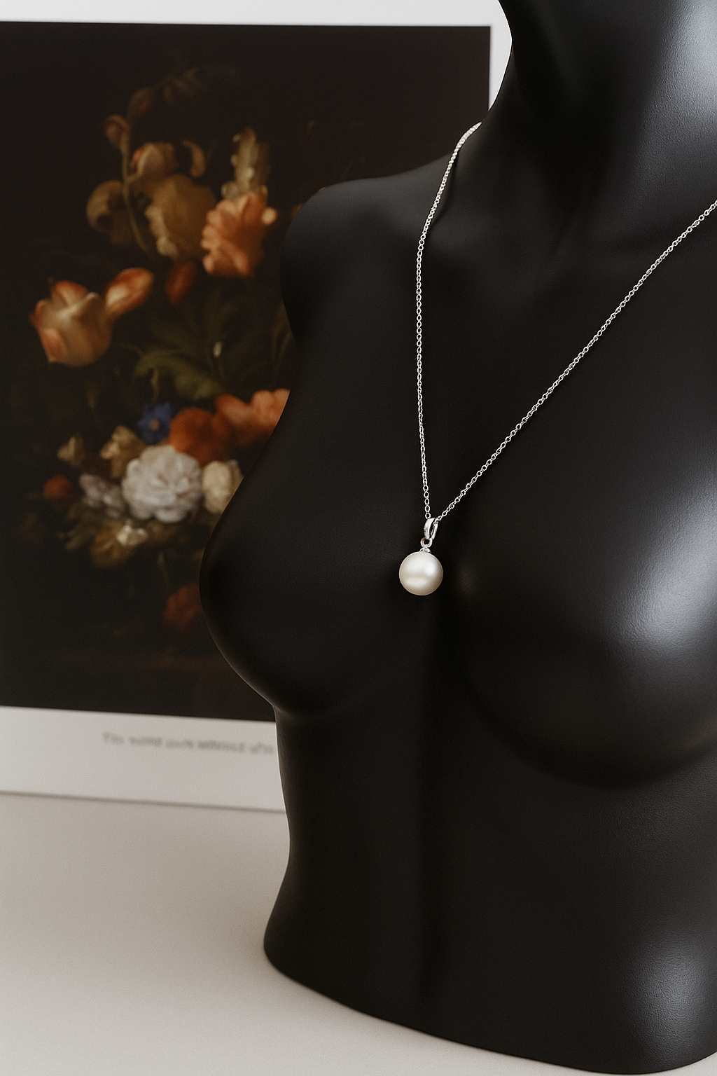 7.5 mm 9 CT Gold with Diamond Pearl