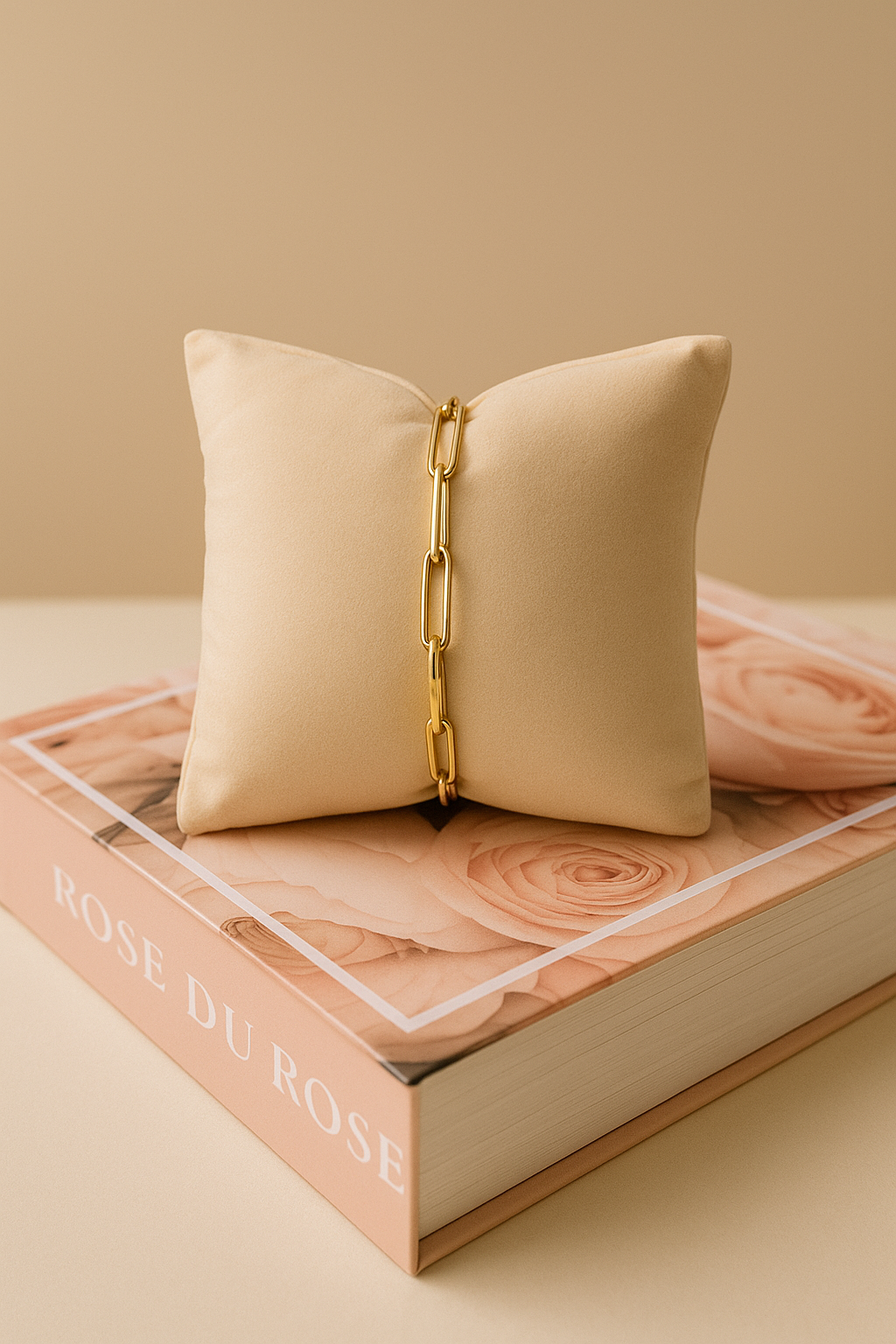 9 CT Gold Flat Paperclip Link Bracelete