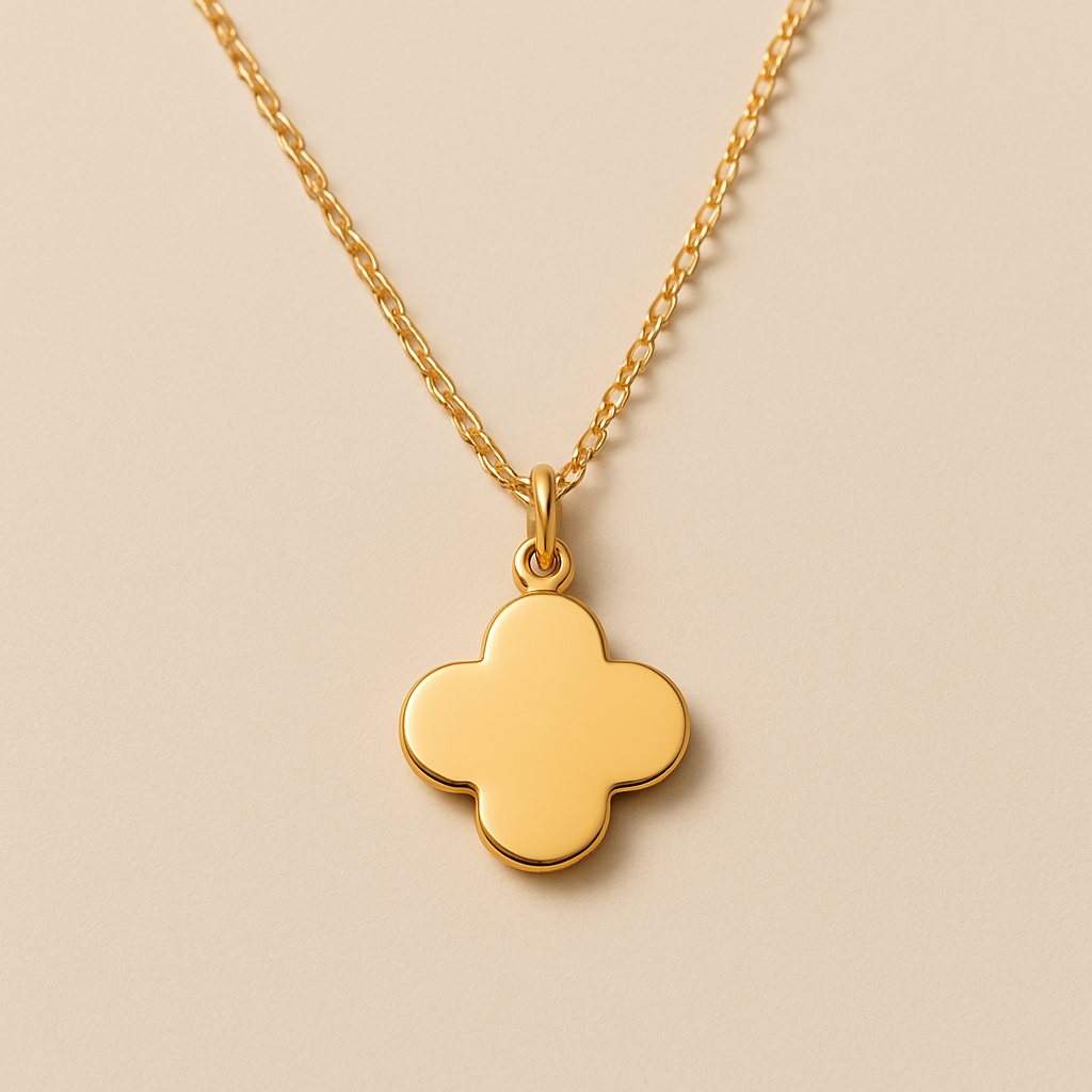 9 CT Gold 18" 5 Clover Chain Necklaces